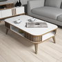 Hanah Home Eylül Mesa de Centro Blanca
